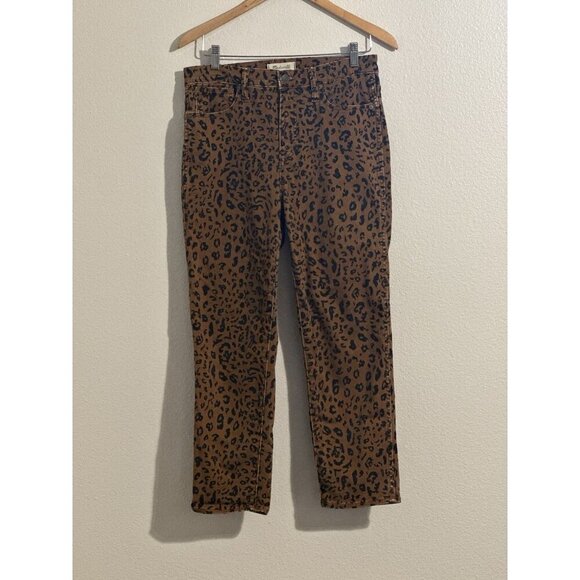 Madewell Women’s Stovepipe Jeans Leopard Print Size 29 - Picture 1 of 13